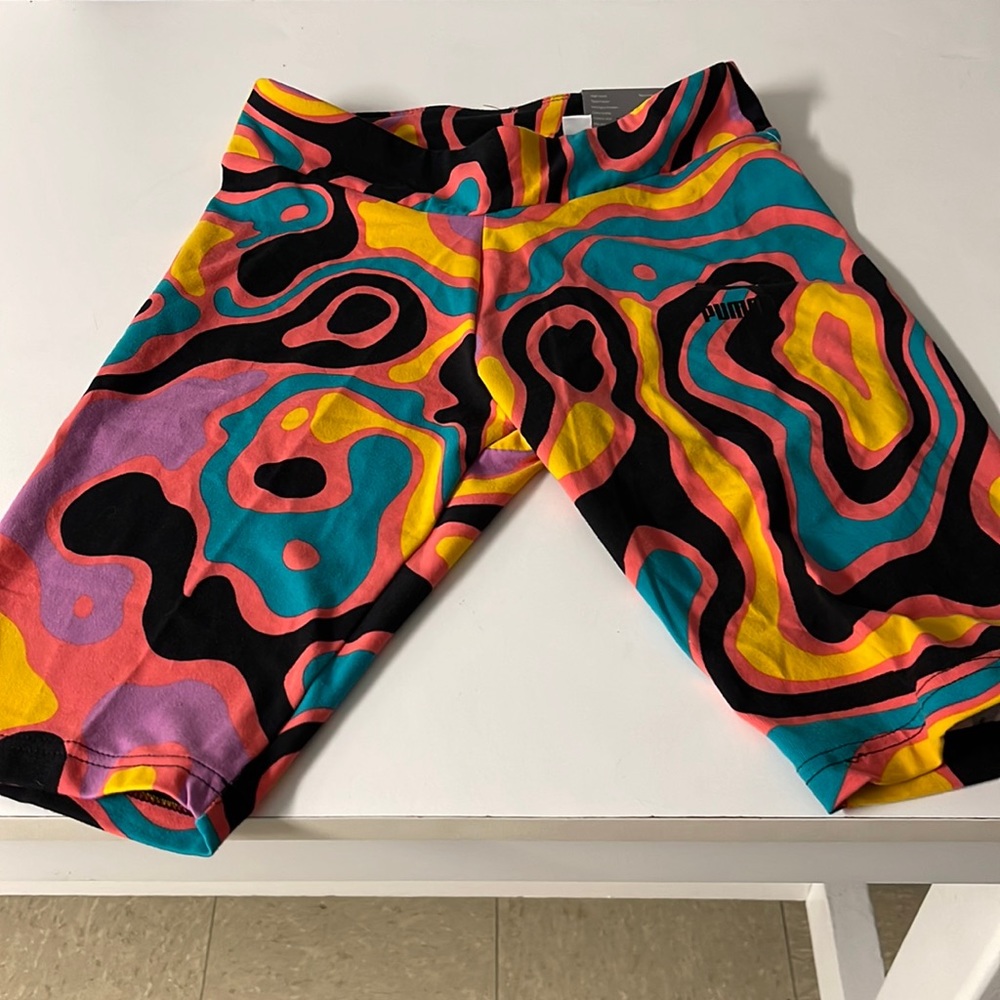 puma tight, fit high waist, biker shorts, multicolor, FARM RIO vibes NEW
